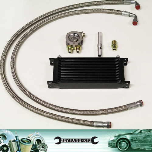 Ölkühler Kit Komplettset 19 Reihen + Thermostat VW Golf Corrado Passat VR6 bis97