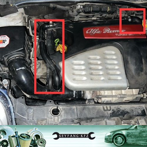 Silikon Ansaugschläuche Luftfilter Motorabdeckung Alfa Romeo Mito 1.4 TB 16V