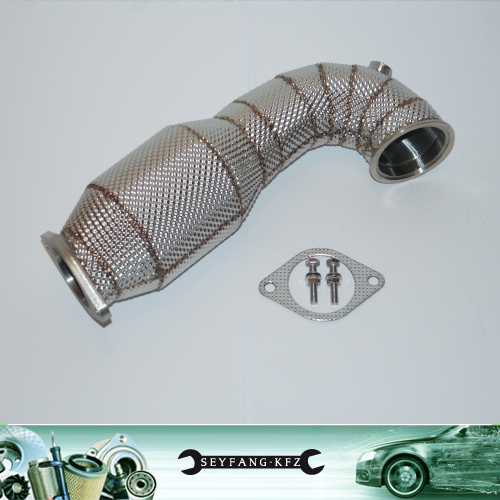 76mm Edelstahl Downpipe + 200 Zellen Metallkat Alfa Romeo Giulietta 1.4TB 16V + Hitzeschutz