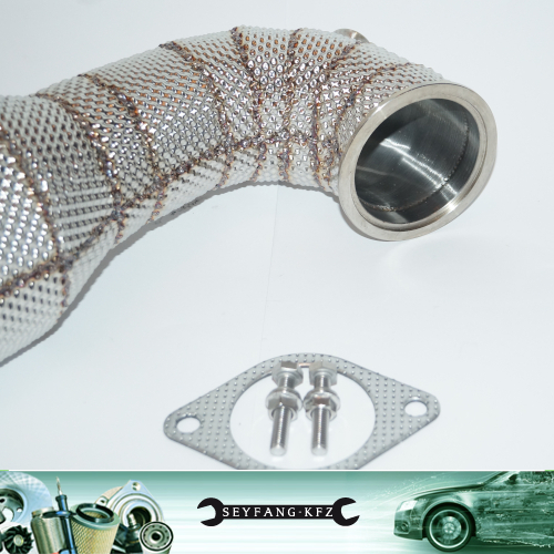 76mm Edelstahl Downpipe + 200 Zellen Metallkat Alfa Romeo MiTo 1.4TB 16V + Hitzeschutz